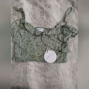 Petal & Pup Crop Top Blouse